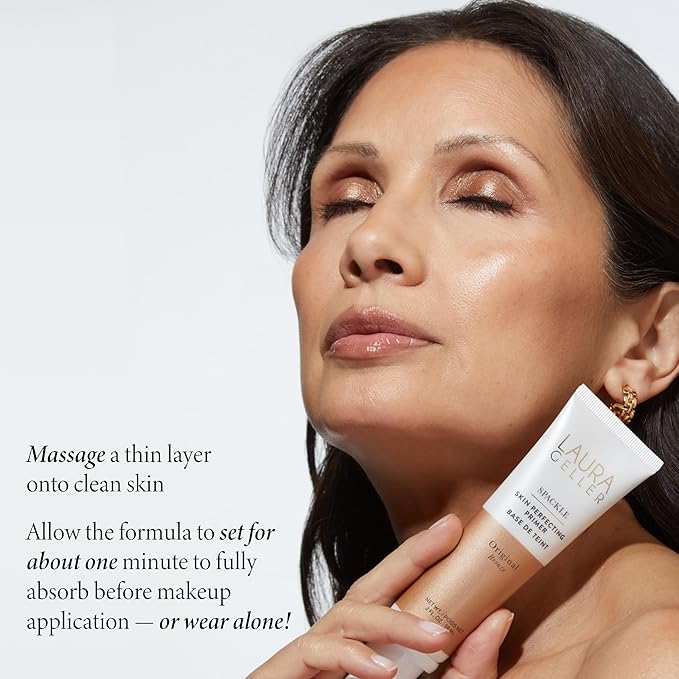 LAURA GELLER NEW YORK Spackle Primer - Bronze - Super-Size 2 Fl Oz - Hyaluronic Acid Makeup Primer for Mature Skin
