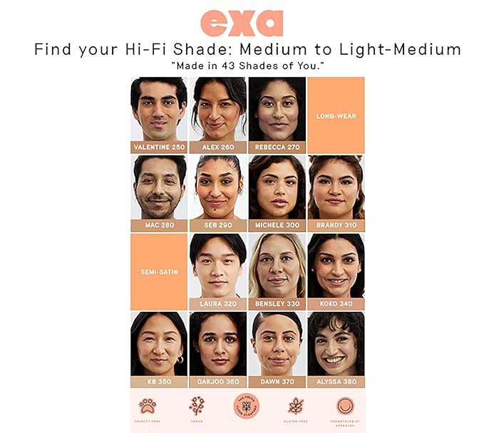 Exa Beauty - Natural High Fidelity Foundation | Clean, Vegan, Cruelty-Free Makeup (Nya 140)