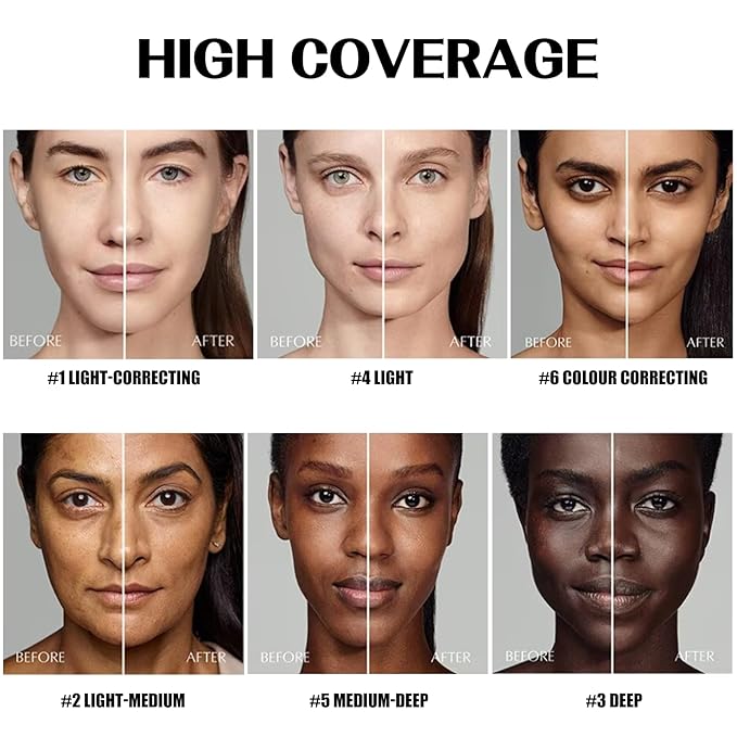 5 In 1 Multi-Use Correcting Concealer Palette,Waterproof Long Lasting Contour Palette,Professional Creamy Concealer Kit for Women,Easy to Create Full Coverage and Natural Finish.#6