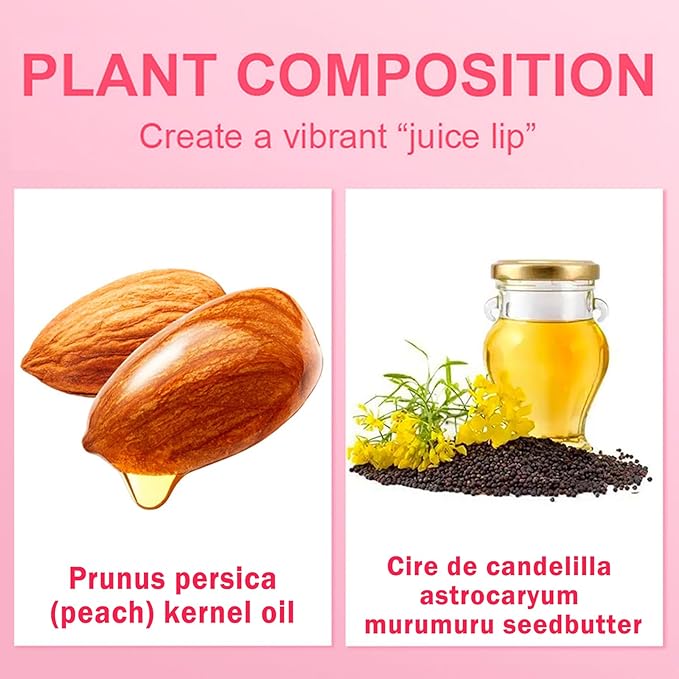 Lip Glowy Balm Moisturizing Lip Balm Plumping Lip Gloss Lip Sleeping Mask Lip Butter Balm Day Night Lip Care Glowy Lip Balm - Peach