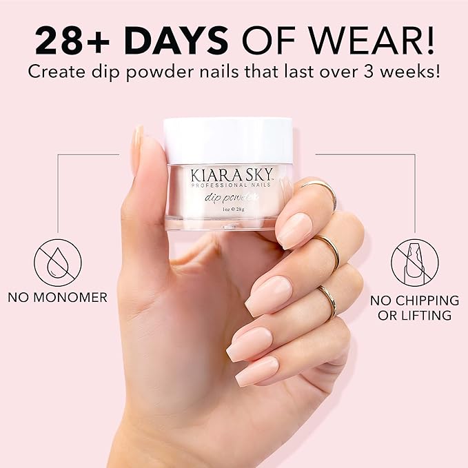 Kiara Sky Long Lasting Nail Dip Powder Pink Tones 1 oz, Heartfelt