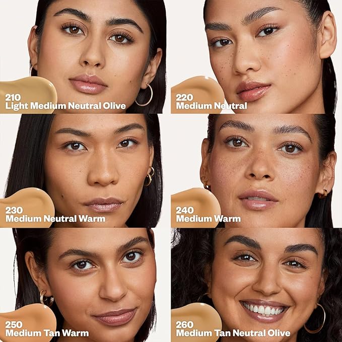 Kosas Revealer Skin-Improving Foundation with SPF 25 Protection - Hydrate, Brighten, Soothe, Plump, Protect Skin - Smoothing Texture, Natural Finish and Clean Formula - Medium Warm 240