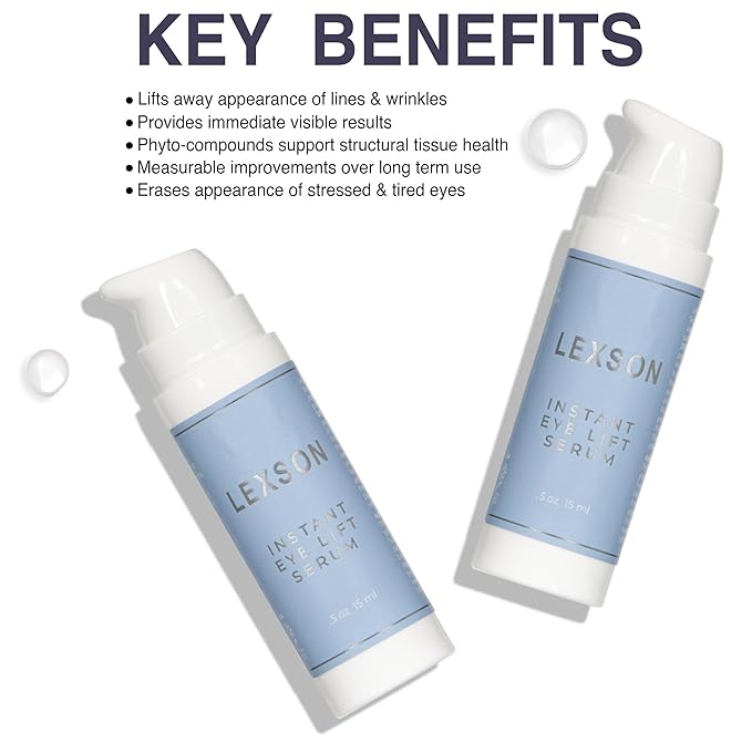 Instant Eye Lift Serum - Provides Immediate Visible Results, Lifts Away Appearance of Lines & Wrinkles. Dark Circles Under Eye Treatment, Eye Cream for Dark Circles and Puffiness