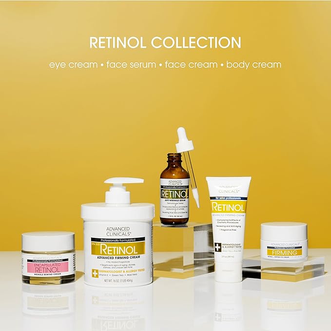 Advanced Clinicals Retinol Cream Face Moisturizer | Encapsulated Retinol Lotion For Face With Ferulic Acid + Vitamin E To Soften Appearance Of Crepey Skin & Look of Fine Lines & Wrinkles, 2.5 Fl Oz