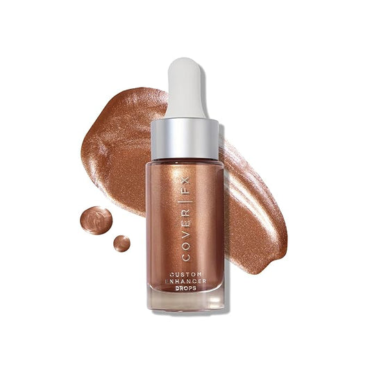COVER FX Custom Enhancer Drops - Candlelight: Classic Bronze Finish - 15mL - Radiant Glow - Liquid Highlighter