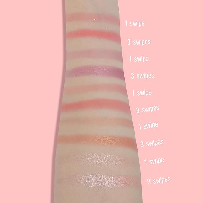 Blush Palette, Bronzer Matte Blush and Highlighter Palette, Cheek Blush Makeup, Bright Pink Blush Powder, Rose Magenta Peach Red, Talc Free