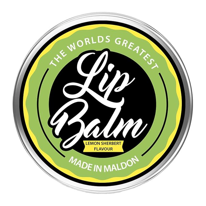 Lip Balm - Lemon Sherbet Flavoured Natural & Organic Lip Moisturizer Balm | Made with Shea Butter Beeswax Jojoba oil & Hemp Seed Oil, The Beard & the Wonderful Lip Balms for Dry & Cracked Lips | 15mL