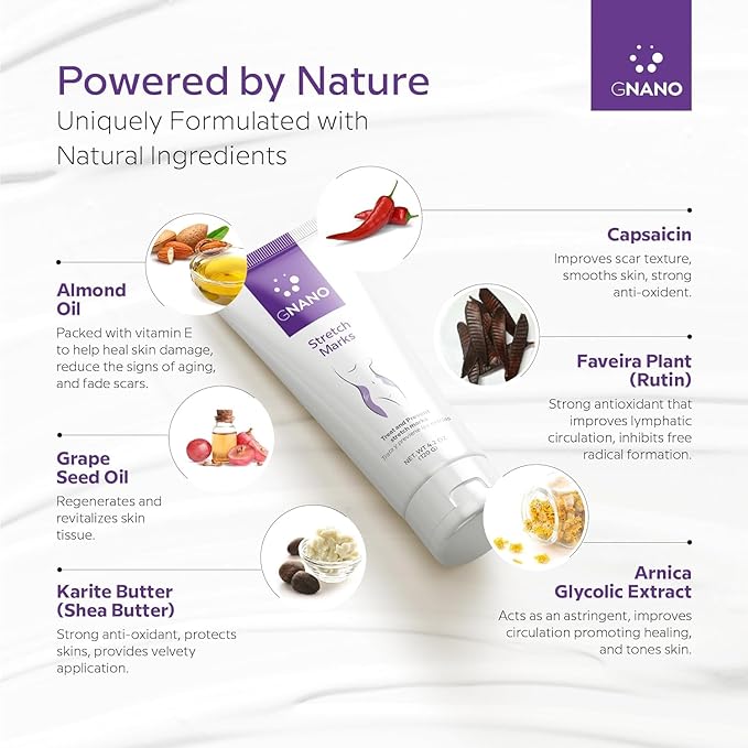 Advanced Stretch Mark Therapy Cream for Stretch Marks and firmer skin with Natural Ingredients to Prevent and get rid of Stretch Marks, Restores and Heals the Skin for Men and Women 4.2oz