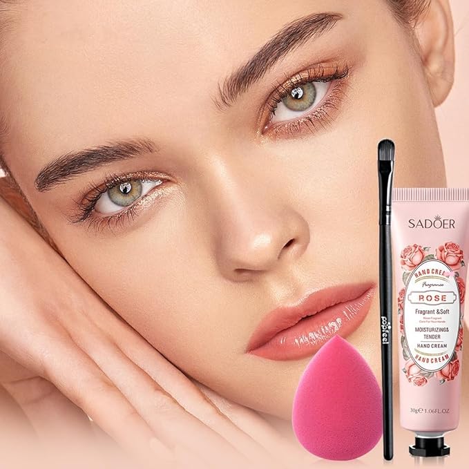 All in One Eyeshadow Palette Makeup Set, Makeup Kit with Primer, Mascara, Concealer Palette, Lip Stick, Brow Pen, Travel Makeup Bundle Holiday Surprising Makeup Gift Box for Women Girl