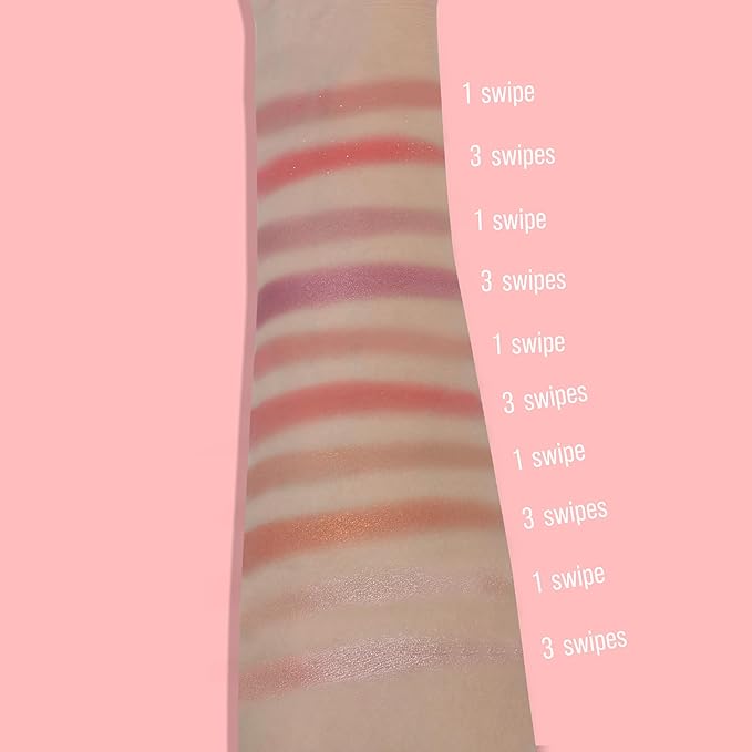 Blush Palette, Bronzer Matte Blush and Highlighter Palette, Cheek Blush Makeup, Bright Pink Blush Powder, Rose Magenta Peach Red, Talc Free