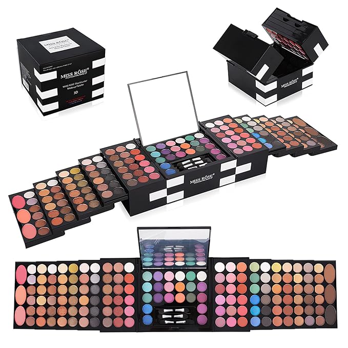 Eyeshadow Palette Cosmetics,Contour Palette Maquillaje Para Mujer,makeup Kit for Women Full Kit,With 142 Color Eyeshadow 3 Color Blush 3 Color Eyebrow Powder…
