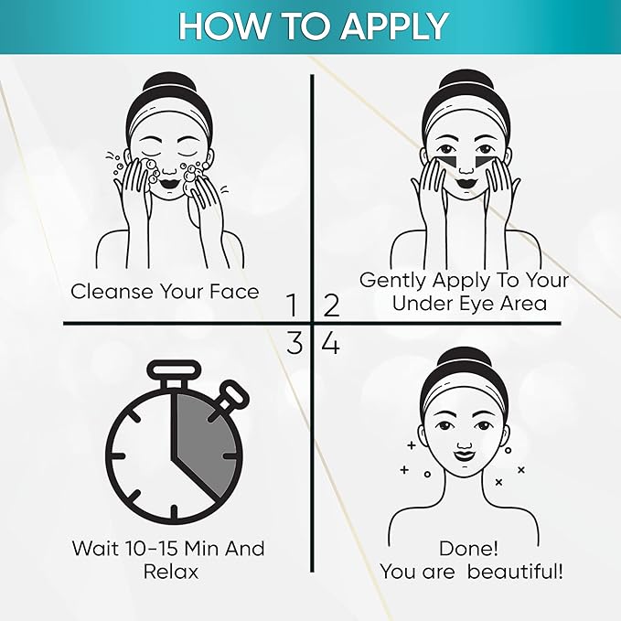 M MARAMIRA Under Eye Mask Dark Circles and Puffiness, Hydrating Eye Patches for Puffy Eyes to Brighten & Moisture, Reducing Fine-Lines & Dark Circles, Eye Pads for Authentic Beauty (28 Pads-Gold)