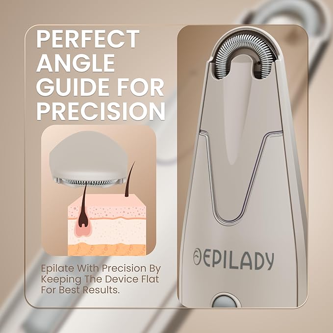Epilady Esthetic Pearl Epilator for Women Face, Womens Facial Hair Remover | Included Case & Cleaning Brush, Electric Tweezers for Women Facial Hair