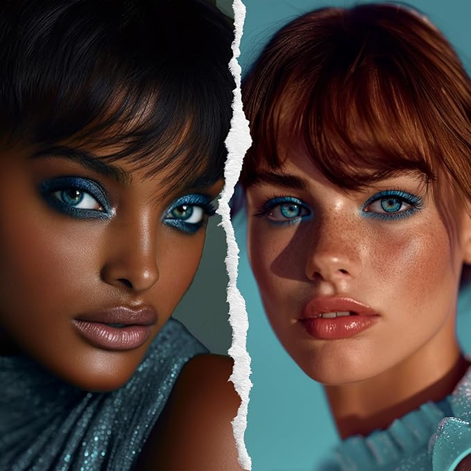 Galactic Assemble Eyeshadow Palette 14 Colors Glitter Shimmer Metallic Eye Shadow Pallet Blue Galaxy Eye Makeup Palettes Create Space-like Eyes Make up Orange Gifts for Women Girls