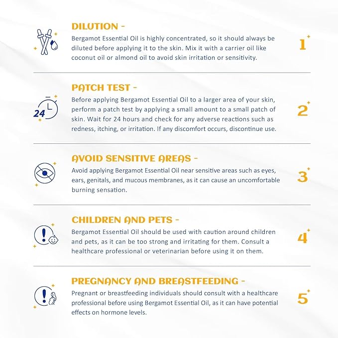 HIQILI Bergamot Essential Oil for Diffuser, Skin, Hair, DIY, 100% Pure & Natural - 3.38 Fl Oz (100 mL)