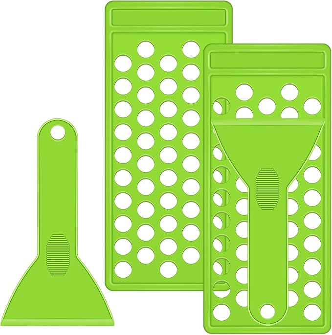 Maitys 2 Sets Lip Balm Tray and Spatula Portable Lip Balm Filling Tray and Spatula Set Lip Balm Tube Holder Lip Balm Tubes Tray Lip Balm Containers Lip Gloss Making Kit(Green)