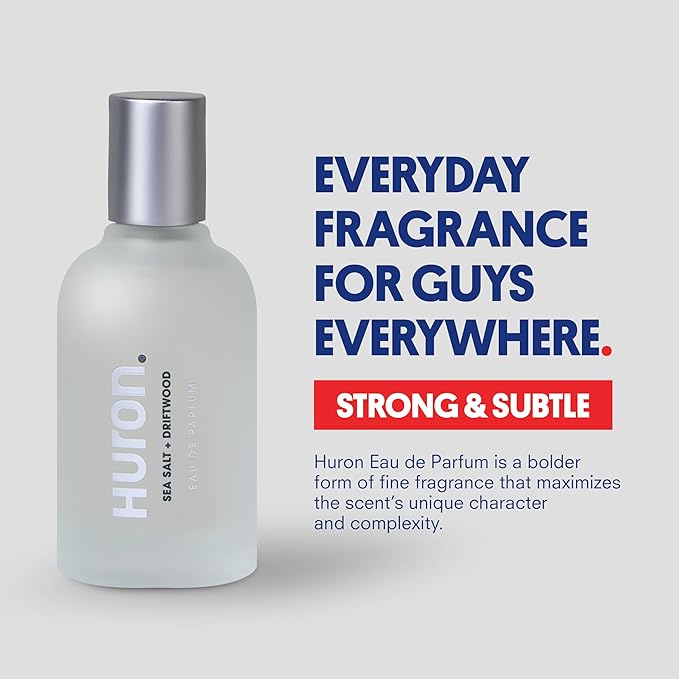 Huron Men’s Cologne - Eau de Parfum for Everyday Wear - Clean, Aromatic Notes of Mandarin, Cardamom, Blue Sage, Lavender & Ocean Air - Long Lasting - Safe, Clean Ingredients - 1.7 Fl. Oz.