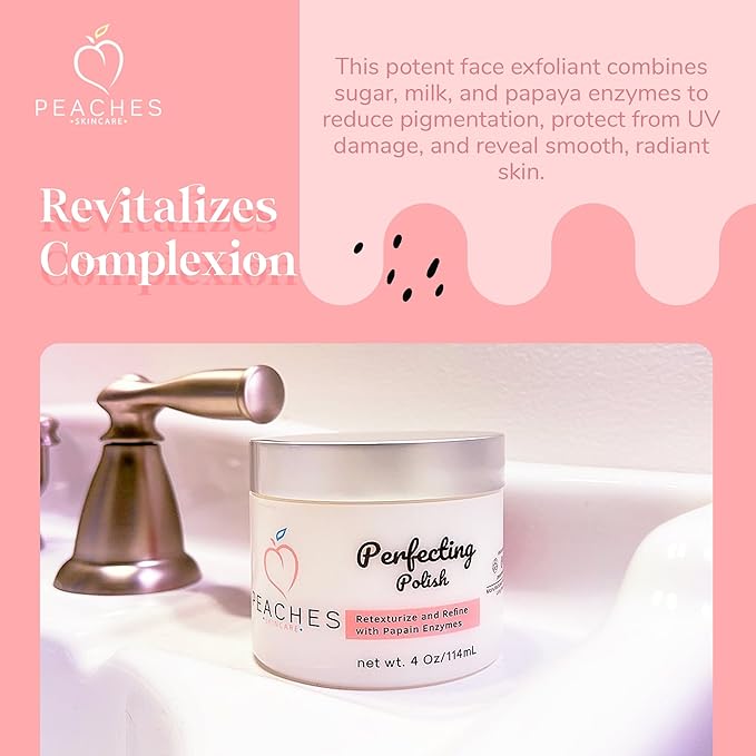 Vegan Exfoliating Scrub – Gentle Face Exfoliator for Delicate Skin with Sugar, Lavender, and Arnica Montana – Helps Improve Skin Texture and Clarity – Perfecting Polish (4 oz)