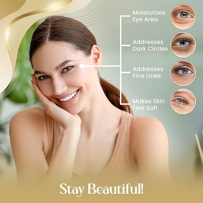 OROGOLD 24K Intensive Eye Serum for Wrinkles, Puffiness - Anti Aging Serum For Youthful Looking Skin - Under Eye Skin Softening Serum - 50 ml. / 1.76 fl. oz.