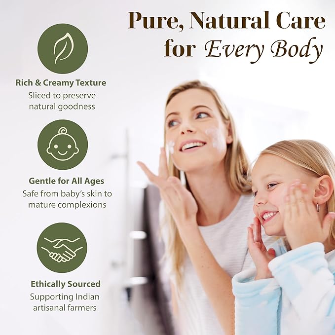 era of nature Organic Unrefined Raw Mango Body Butter Block 8oz - Moisturizing Mango Seed Raw Butter Bar for Skin & Hair, DIY Lip Balm Base, Cream, Soap & Lotion Making Supplies Kit, Personal Skincare