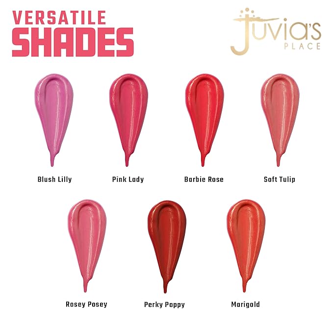 Juvia's Place Blushed Liquid BlushLighter Rosey Posey Glow - Liquid Blush for Cheeks with Luminous Glow, Long-Wearing, Buildable & Highly-Pigmented Makeup Blush, Easy to Blend Liquid Blush