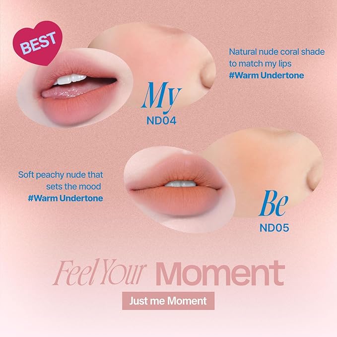 Lip&Cheek Blurry Pudding Pot | Just me Moment - My | Makeup Blush, Buildable Lightweight, Multi-Use Soft Matte Finish | 5g