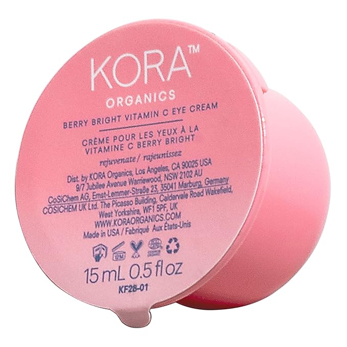 KORA Organics Berry Bright Firming Vitamin C Eye Cream Refill Pod | Hydrate & Strengthen | Certified Organic | Cruelty Free | 0.50 fl oz