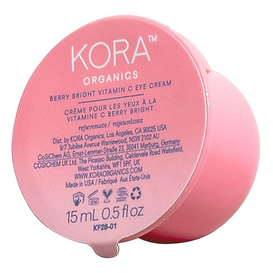 KORA Organics Berry Bright Firming Vitamin C Eye Cream Refill Pod | Hydrate & Strengthen | Certified Organic | Cruelty Free | 0.50 fl oz