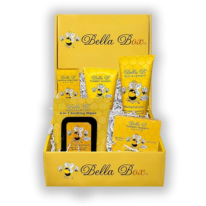 BELLA B Pregnancy & Beyond Starter Set - Skin Care Gift Set - New Mom Gifts - Gift For Mom - New Mom Gift Basket - Pregnancy Must Haves - Pregnancy Gifts For First Time Moms
