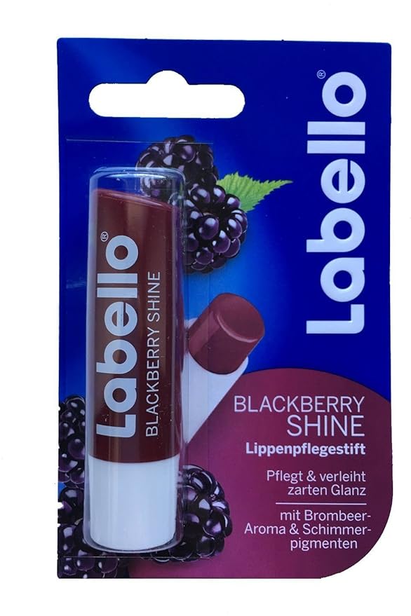 Labello Pearly Shine, Labello Blackberry Shine, Labello Cherry Shine Lip Balm Bundle