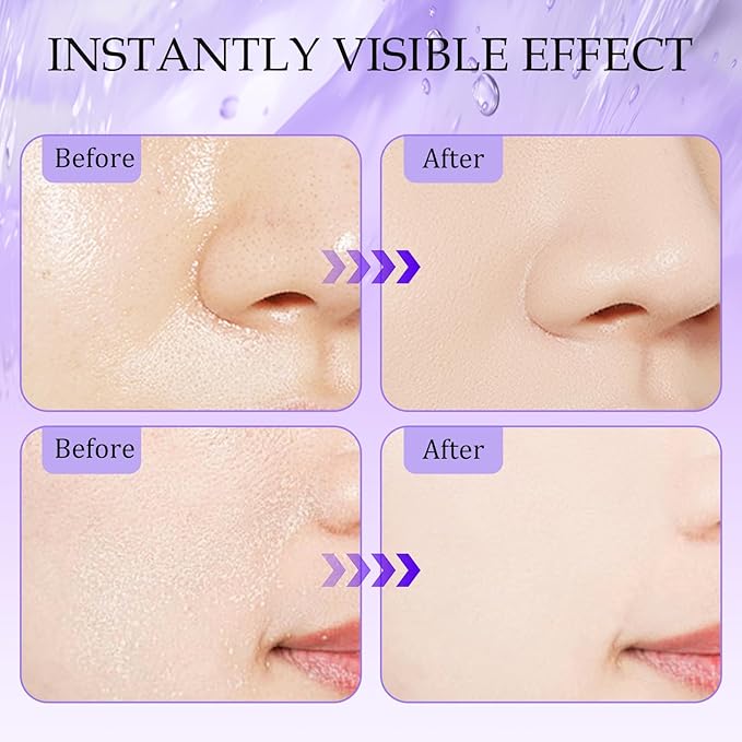 Chillab Lavender Matte Powder, Chillab Lavender Matte Powder Oil Control, Chillab Polvo Compacto with Mini Powder Puff, For Silky Blurring Oil Control Long-Lasting Makeup, Creates Soft -1PCS