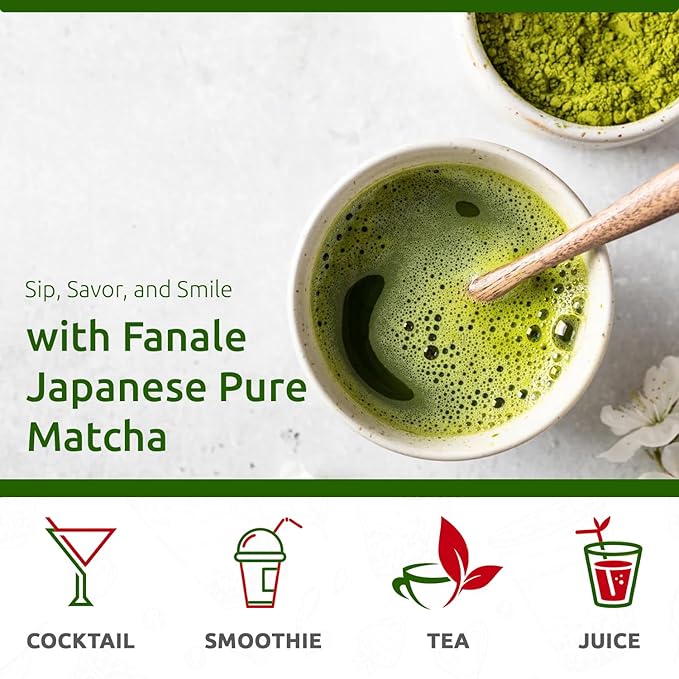 Fanale Premium Japanese Pure Matcha Bubble Tea Flavoring Powder | Perfect for Baking, Smoothies, Desserts and Drinks | Instant Flavoring Powder for Boba Milk Tea - 2.2 Pounds (Pack of 1).