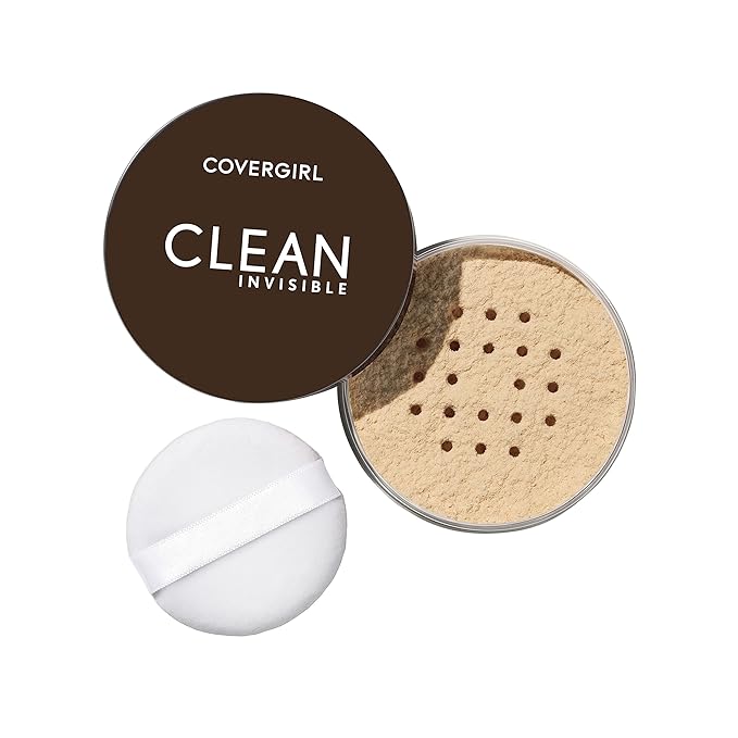 COVERGIRL Clean Invisible Loose Powder - Loose Powder, Setting Powder, Vegan Formula - Translucent Fair, 20g (0.7 oz) (Pack of 2)