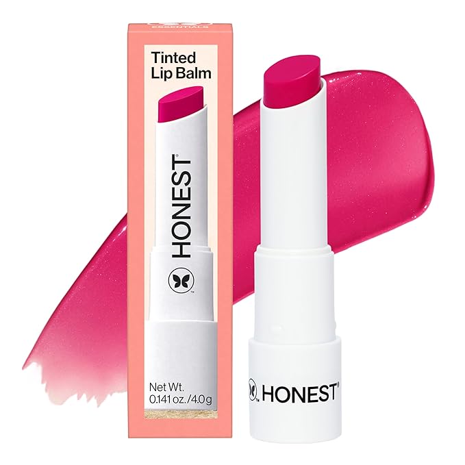 Honest Beauty Tinted Lip Balm | Antioxidant-rich Acai Extracts + Avocado Oil | EWG Certified, Vegan, Cruelty Free | Dragon Fruit