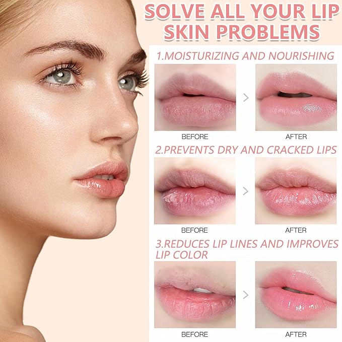 3 PCS Bee Lip Balm Honey Pot, Honey & Strawberry & Apple Lime Lip Balm, Lip Sleeping Mask Hydrating Prevention Dry and Cracked Lip Scrubs Exfoliator Lip Care, Moisturizing Lip Mask Overnight