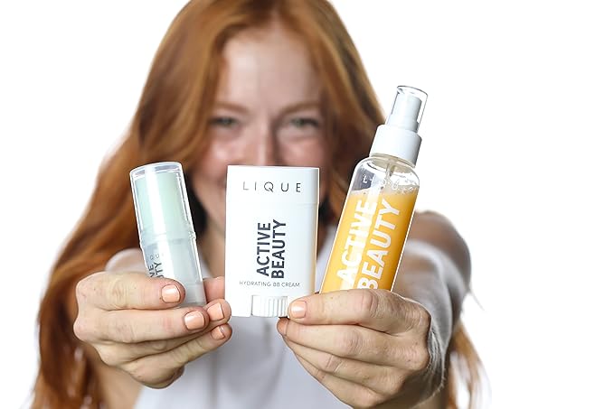 LIQUE Active Don't Sweat It Light-Coverage BB Cream Stick, Revitalize & Brighten Skin While Smoothing Fine Lines & Reducing Redness, Dewy Finish, Vegan Formula, Rich, 0.71 Oz.