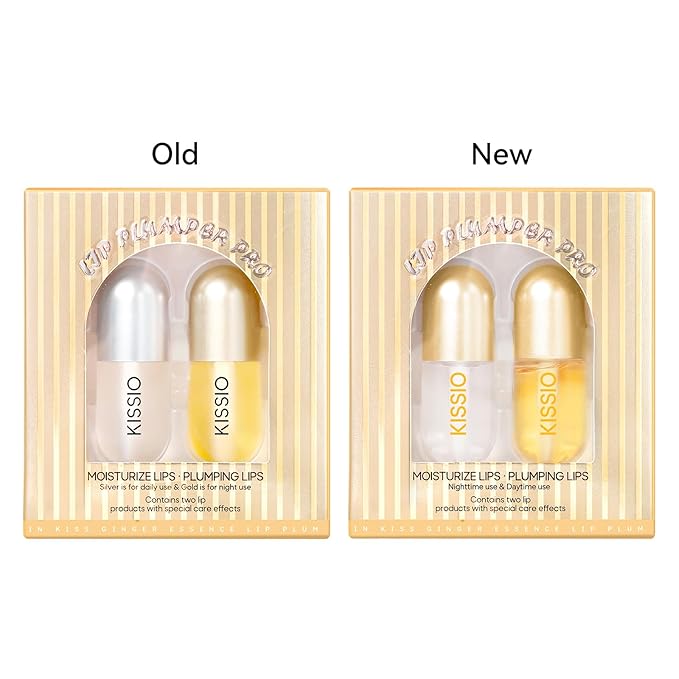 KISSIO Lip Plumper,2 PCS Natural Lip Plumper,Lip Enhancer, Natural Plumping Lip Serum, Lip Plumping Balm,Lip Plumper Pro,Hydrated Beauty Lips 5.5ml, Day And Night