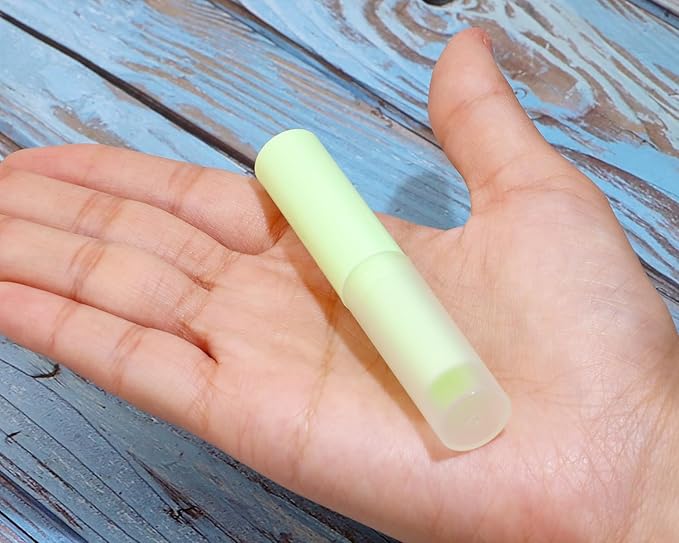 0.14oz Empty Flavored Lip Balm Container Tubes Plastic Homemade Moisturizing Lip Stick with Caps Bulk Fit for Women Adult DIY Making Supplies, 25 Count (Green)
