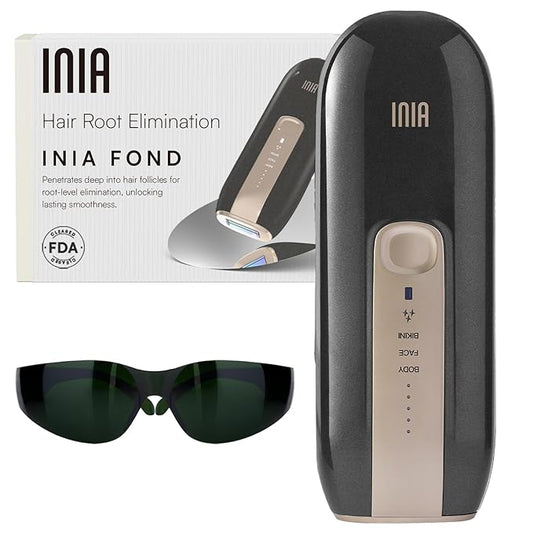 Laser Hair Removal Device for Women and Men, INIA Fond Hair Remover with Long-Lasting in Hair Reduction for Body&Face, Safe at-home Results for Armpits, Bikini and Legs
