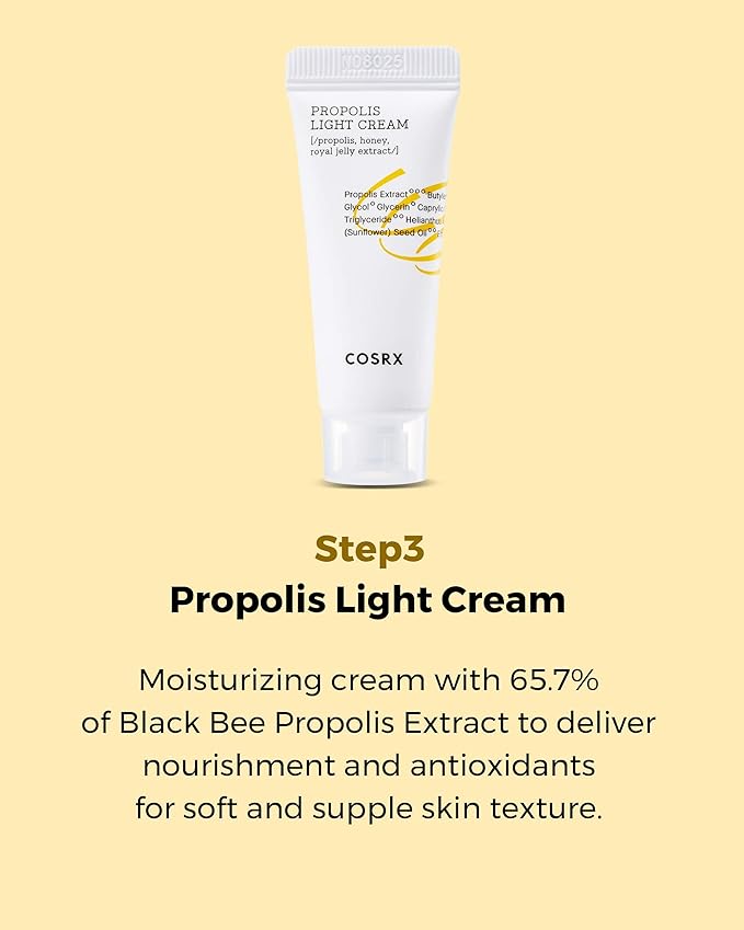 COSRX Honey Glow Kit | Facial Toner, Serum, Cream with Propolis Extract | Deep Moisture, Hydration, Nourishment | Travel Size Set, Gift Set, Korean Skincare, Not Tested on Animals, Paraben Free