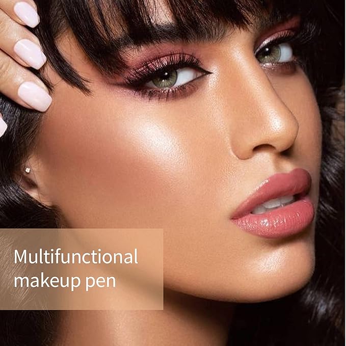 Liquid Blush Beauty Stick, Matte Face Blush with Cushion Applicator Easy to Blend Smooth Natural Silky Smooth Creamy Liquid Blush Wand Facial Blush Makeup Stick(#03 Pink)