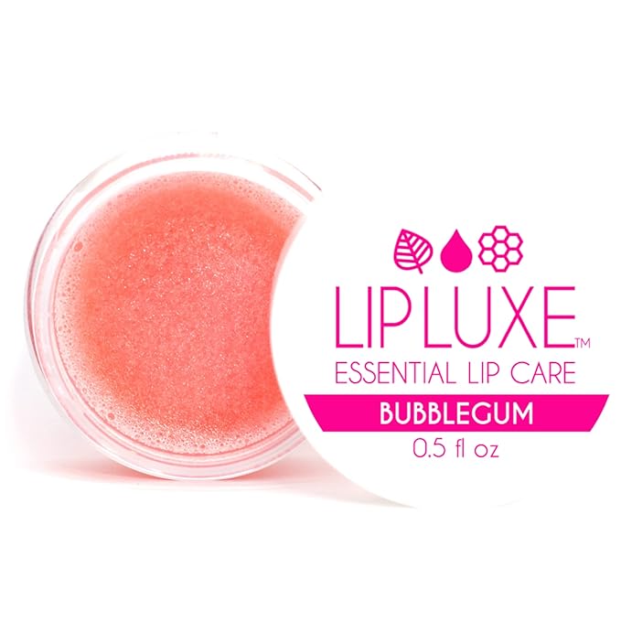 LipLuxe Bubblegum Lip Balm, 0.5 fl oz. — Moisturizing Lip Care for Dry Cracked Lips. Made with Honey, Vitamin E, Coconut Oil, Bubblegum Pink