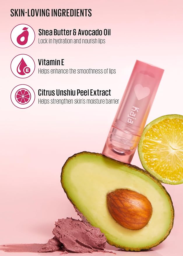 Kaja Love Blur Lip Balm - 01 Pure Cupid | Soft & Comfort Semi-Matte Blurring Daily Color Lip Balm | Shea Butter, Avocado Oil, Citrus Unshiu Peel Extract, Vitamin E Infused | 4g / 0.14oz.