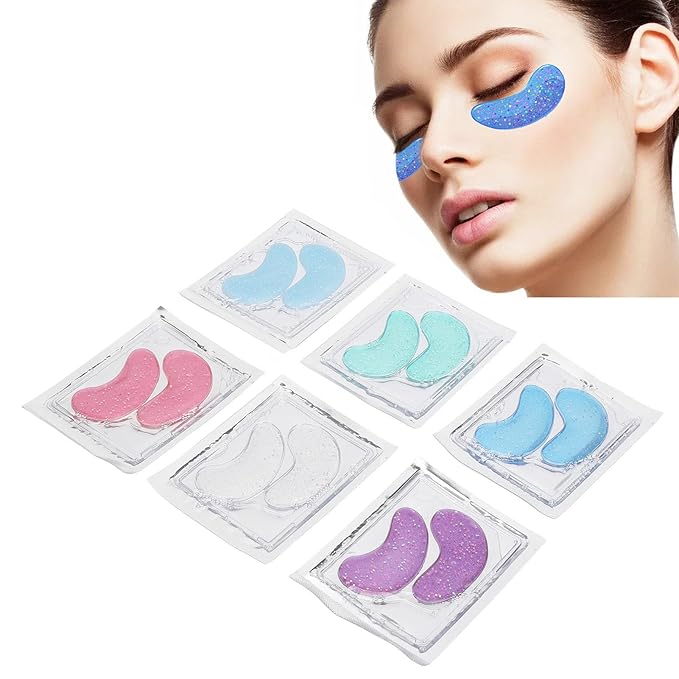 8 Pack Reusable Ice Gel Eye Pad for Puffy Eyes, Hot Cold Eye Mask, Deep Hydration and Anti Aging Effects