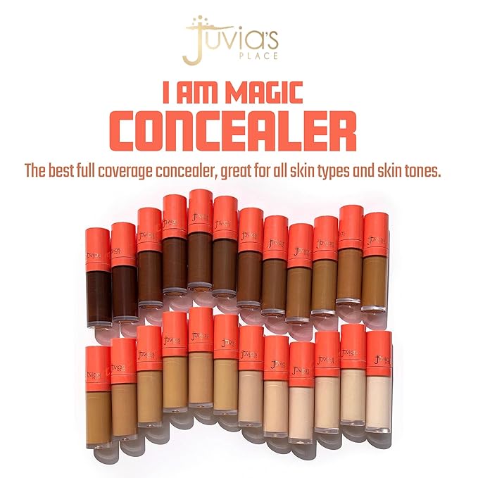 Juvia's Place I Am Magic Liquid Concealer J24 - Fairest w/Neutral-Cool Undertone / 0.34 fl oz, Full Coverage Concealer, Makeup Concealer, Hydrating Concealer, Waterproof Concealer, Long Wear Concealer