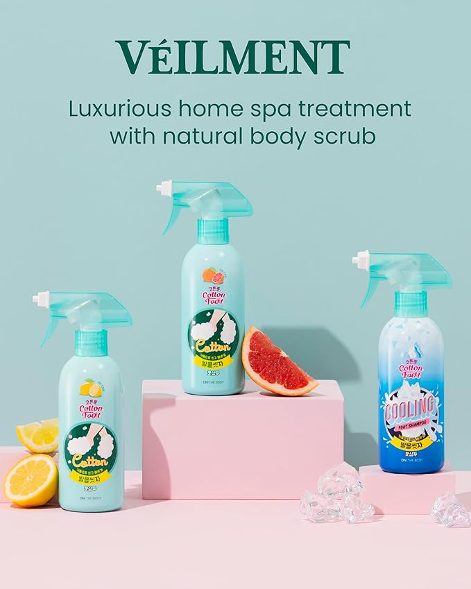 Cotton Foot - Foot Shampoo Soap (Lemon, 13fl oz) - Refreshing Cleanse Spray, Deodorizing Foot Care Wash. Foaming Wash, Easy to Use