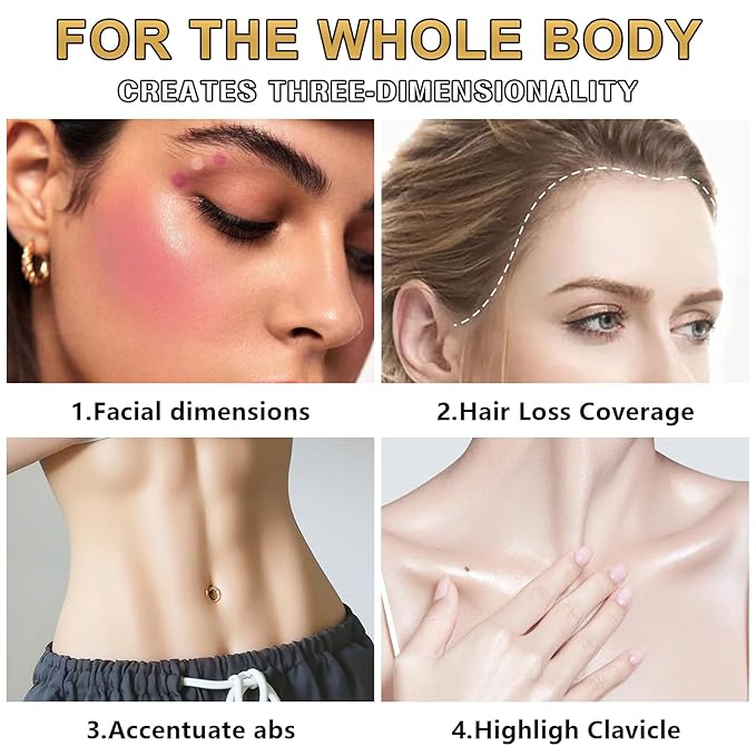 6 Colors Cream Contour Stick Makeup Contour Kit,Double-ended Cream Bronzer Stick for Sculpt, Highlighter Stick,Cream Blush Stick,Lightweight Contour Makeup Kit, Matte & Dewy Finish (SET A)