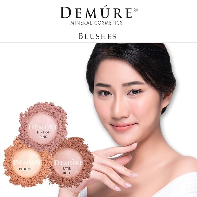 Demure's Bloom Natural Blush Powder - Loose, Professional, Cruelty Free