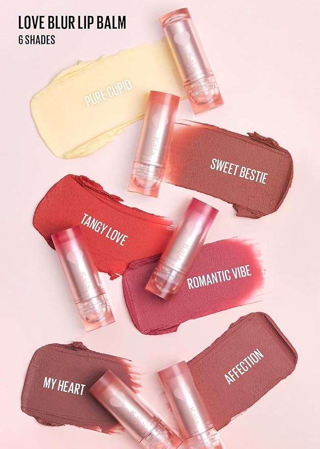 Kaja Love Blur Lip Balm - 06 Affection | Soft & Comfort Semi-Matte Blurring Daily Color Lip Balm | Shea Butter, Avocado Oil, Citrus Unshiu Peel Extract, Vitamin E Infused |4g / 0.14oz.
