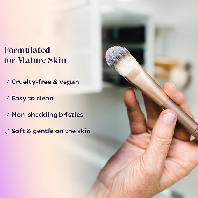 Fièra Concealer & Foundation Brush - Expert Tool for Cream & Liquid Makeup - Seamless, Even Application - Lightweight & Easy to Clean - Perfect for Use with Fièra Luxury Concealer